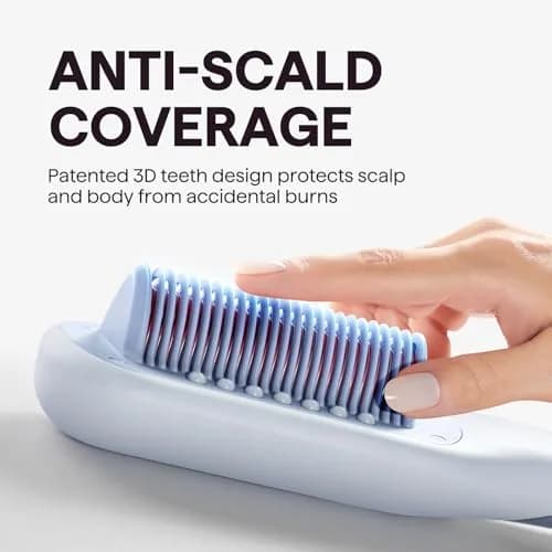 Wavytalk Steam Hair Straightener Brush with Hydro-Infusion Steam Technology, 2.0m Cord, Blue | 410°F Max Heat, 10-15 Min Styling thumbnail 7