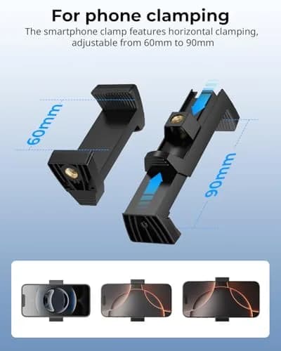SmallRig 9.8" Articulating Magic Arm with Super Clamp & Phone Holder | 220mm (8.6") Black thumbnail 5
