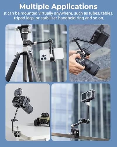 SmallRig 9.8" Articulating Magic Arm with Super Clamp & Phone Holder | 220mm (8.6") Black thumbnail 6