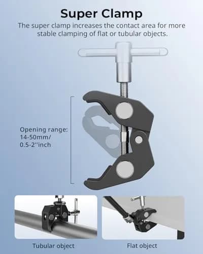 SmallRig 9.8" Articulating Magic Arm with Super Clamp & Phone Holder | 220mm (8.6") Black thumbnail 3
