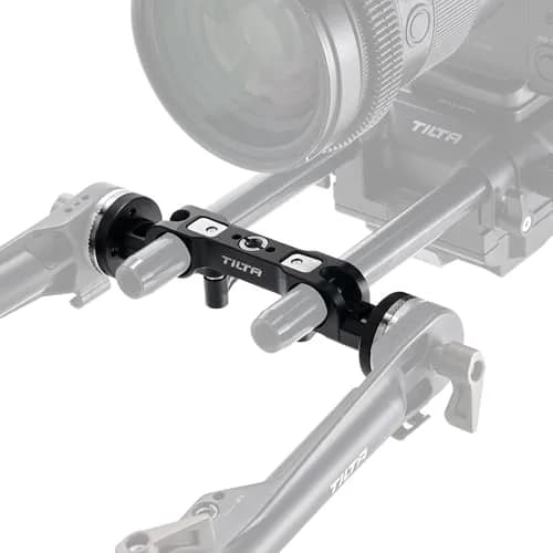 Tilta 15mm LWS Dual Rosette Adapter - Black | Compatible with Rosette Arms & Hand Grips | 15mm Rod Mount | 3/8"-16 & 1/4"-20 Thread thumbnail 1