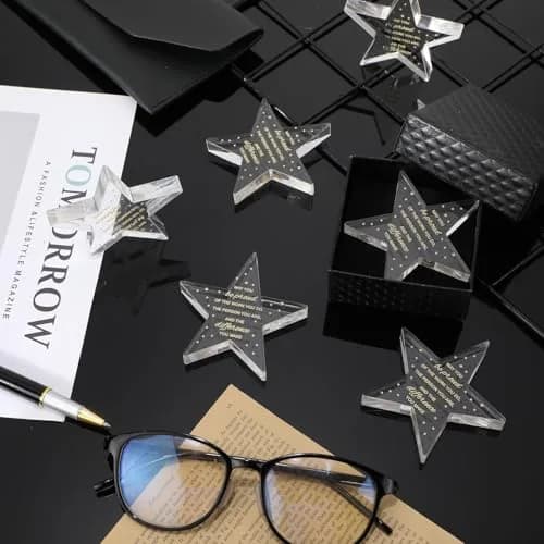 Huquary Acrylic Appreciation Trophies 50 Pcs (12.7cm / 1.02kg) | Motivational Pentagram Awards for Colleagues thumbnail 8