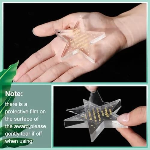 Huquary Acrylic Appreciation Trophies 50 Pcs (12.7cm / 1.02kg) | Motivational Pentagram Awards for Colleagues thumbnail 3