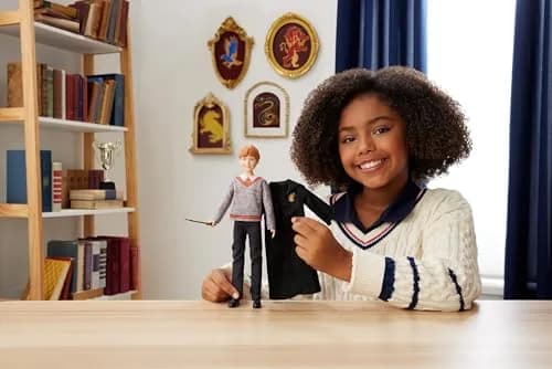 Mattel Harry Potter Toys Ron Weasley Fashion Doll 10.4in | Hogwarts Uniform & Wand for Kids 6+ thumbnail 2