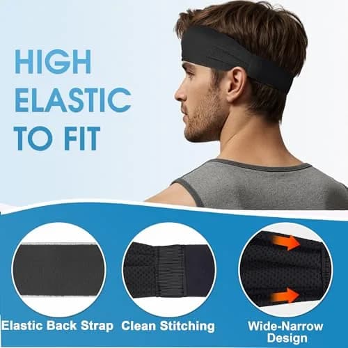 Sukeen Cooling Headbands for Men 4 Pack, Sweat Bands Headbands for Running | Instant Cooling Fabric thumbnail 8