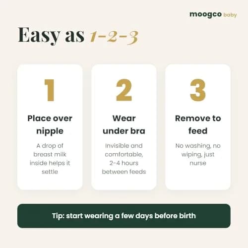 MOOGCO Original Silver Nursing Cups - Nipple Shields for Breastfeeding Newborn | 999k Tri-Laminate Silver thumbnail 5