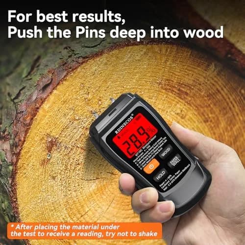RDINSCOS Digital Moisture Meter for Wood, Drywall & Building Materials | Pin-Type Moisture Detector with 4 Modes & LCD Display thumbnail 7