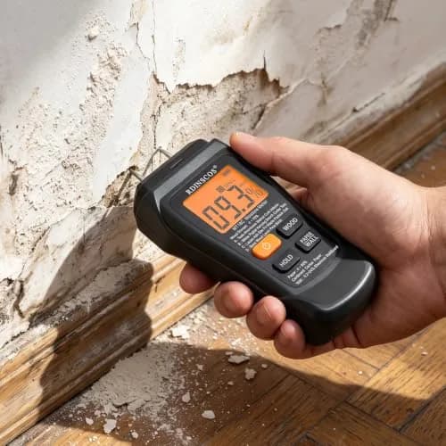 RDINSCOS Digital Moisture Meter for Wood, Drywall & Building Materials | Pin-Type Moisture Detector with 4 Modes & LCD Display thumbnail 3
