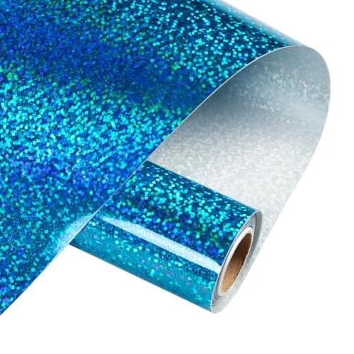 HTVRONT Holographic Glitter Permanent Vinyl Roll 12"x10FT | Easy to Cut & Weed for Crafts thumbnail 1