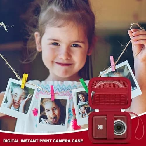 Canboc Carrying Case for Kodak PIXPRO FZ55/ FZ45 16MP Digital Camera, Red | Compact, Durable PU Shell with Mesh Pocket thumbnail 7