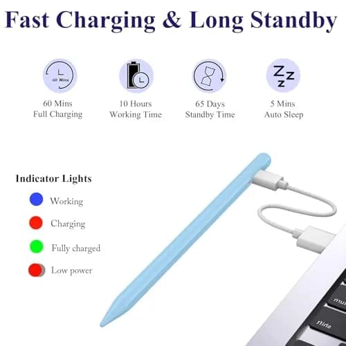 CMARS Stylus Pen for Android, Magnetic Phone Pencil, Fine Point Digital Touch Screen Pen, Compatible with iPhone/Samsung/Xiaomi/Huawei/Vivo - Blue thumbnail 3