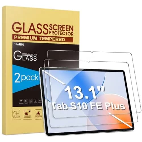 SPARIN 13.1 Inch Tempered Glass Screen Protector for Samsung Galaxy Tab S10 FE Plus 2025 | 9H Hardness, S Pen Compatible thumbnail 1