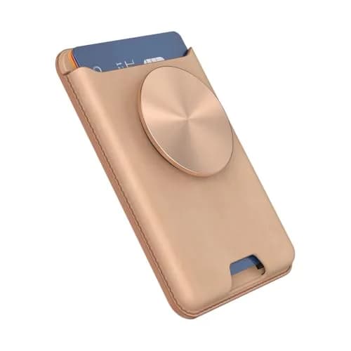 PopSockets Phone Wallet for MagSafe with Grip - Tan Nigiri | Slim Magnetic Card Holder & Stand thumbnail 4
