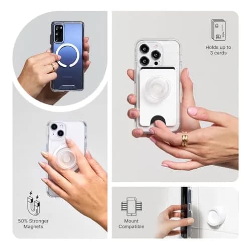 PopSockets Phone Wallet for MagSafe with Grip - Tan Nigiri | Slim Magnetic Card Holder & Stand thumbnail 5