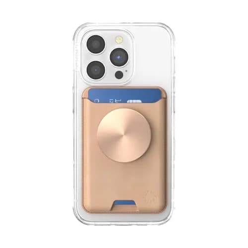 PopSockets Phone Wallet for MagSafe with Grip - Tan Nigiri | Slim Magnetic Card Holder & Stand thumbnail 3