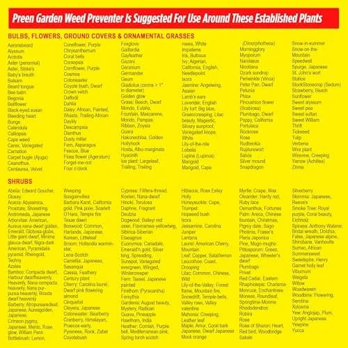 Preen Garden Weed Preventer 5.625 lb | Up to 3 Months Weed Control, Safe for Flowers & Vegetables thumbnail 8