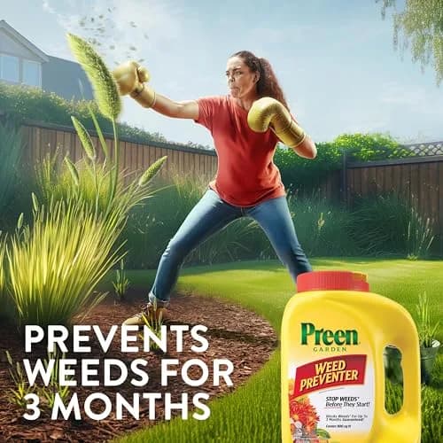 Preen Garden Weed Preventer 5.625 lb | Up to 3 Months Weed Control, Safe for Flowers & Vegetables thumbnail 2