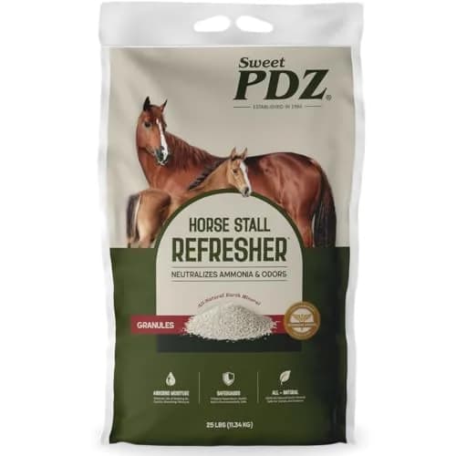 Sweet PDZ Horse Stall Refresher Granules 25 lbs | Odor Eliminator & Moisture Absorber thumbnail 1