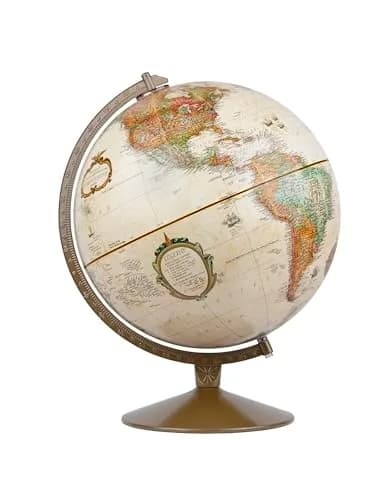 Replogle Franklin World Globe 12" Diameter Raised Relief Antique Ocean | U.S. Cartography thumbnail 1