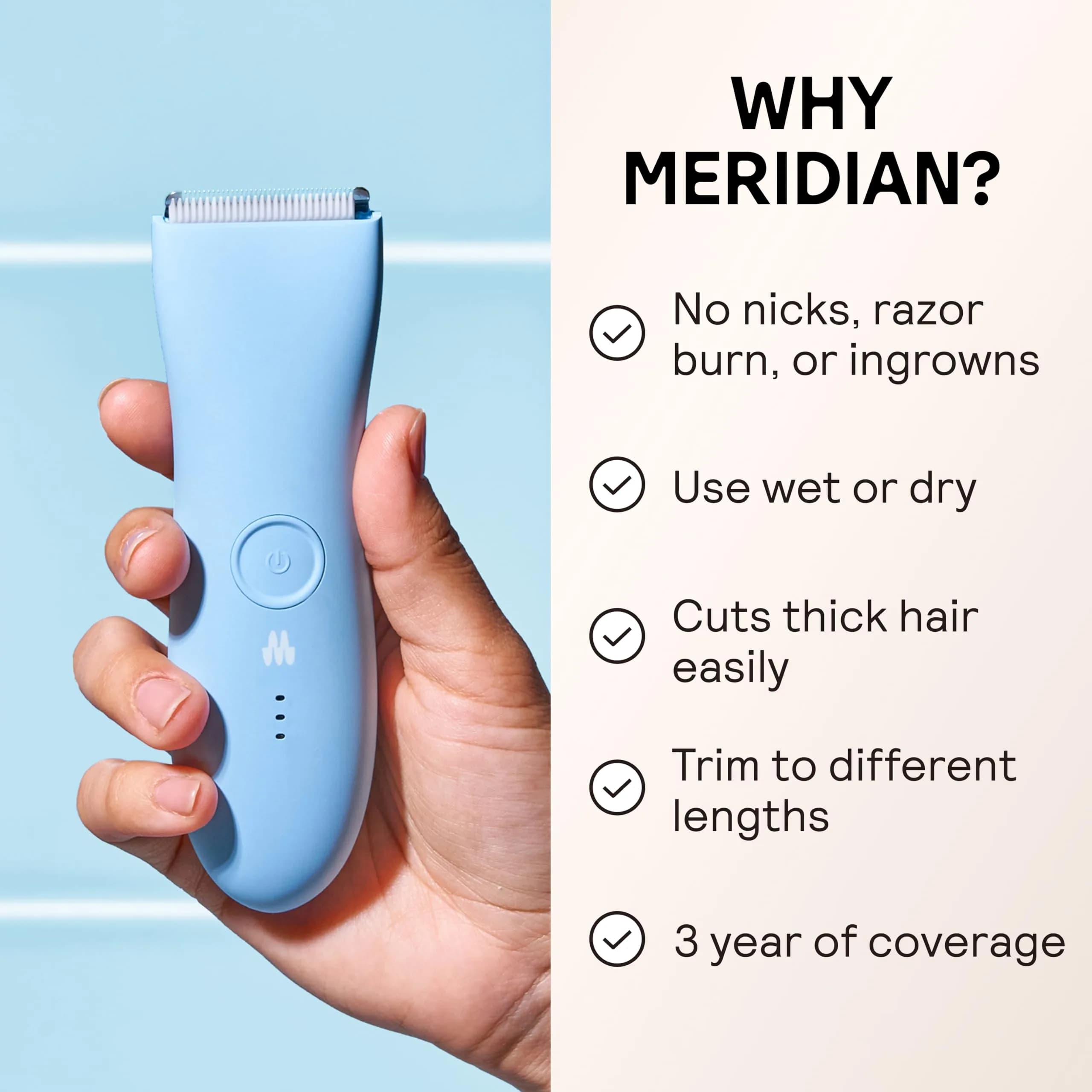 MERIDIAN The Trimmer Original Body Hair Trimmer for Men & Women | 33.1g (1.17oz) - view 2