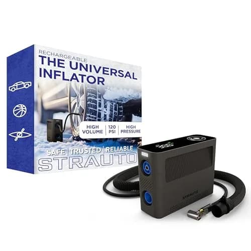 STRAUTO Universal Inflator Tire Inflator Air Compressor Paddle Board | Portable, 120 PSI, 7 Presets thumbnail 1