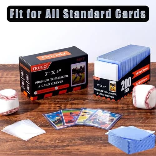TRUGQ 3"x4" Toploaders Card Protectors, 500 Hard Holders +500 Soft Sleeves | Acid-Free PVC for Trading Cards thumbnail 7