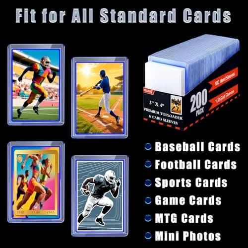 TRUGQ 3"x4" Card Toploaders & Soft Sleeves (1000 Hard + 1000 Soft) | Protects Standard Trading Cards up to 35pt thumbnail 4