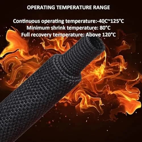 ROCKDIG 20 FT 1/4 inch 2:1 Heat Shrinkable Braided Sleeving | Abrasion & Moisture Protection, Flexible Wiring Harness Sleeve thumbnail 4