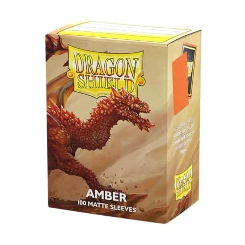 Dragon Shield Standard Size Matte Card Sleeves 100 CT Amber | Non-Toxic Card Sleeves for Kids - main product image