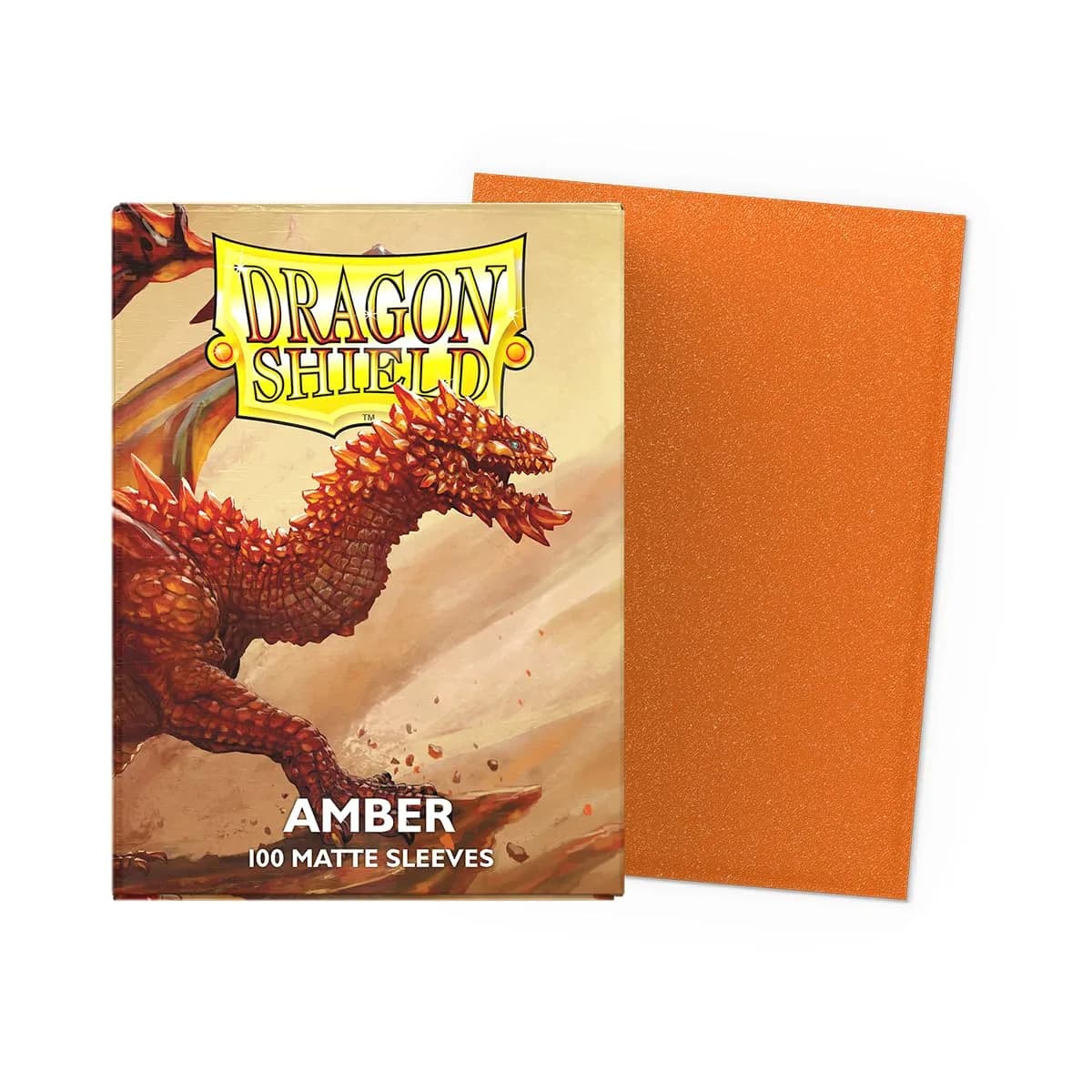 Dragon Shield Standard Size Matte Card Sleeves 100 CT Amber | Non-Toxic Card Sleeves for Kids - view 2