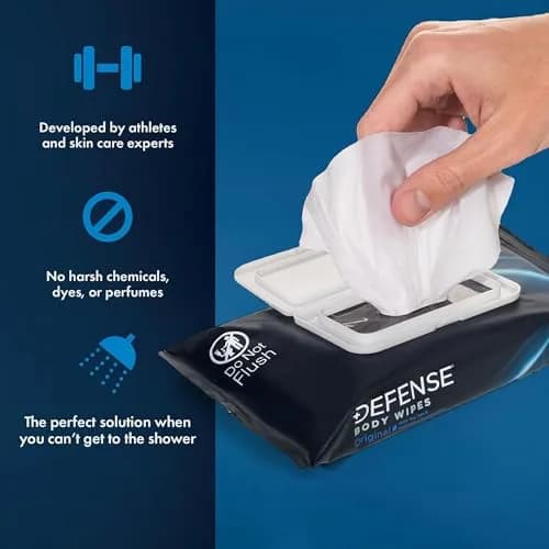 Defense Soap All Natural Body Wipes with Tea Tree Oil, 120 Count (3 Pack, 9x7 inch) | Clinically Proven Natural Ingredient for Active Lifestyles thumbnail 3