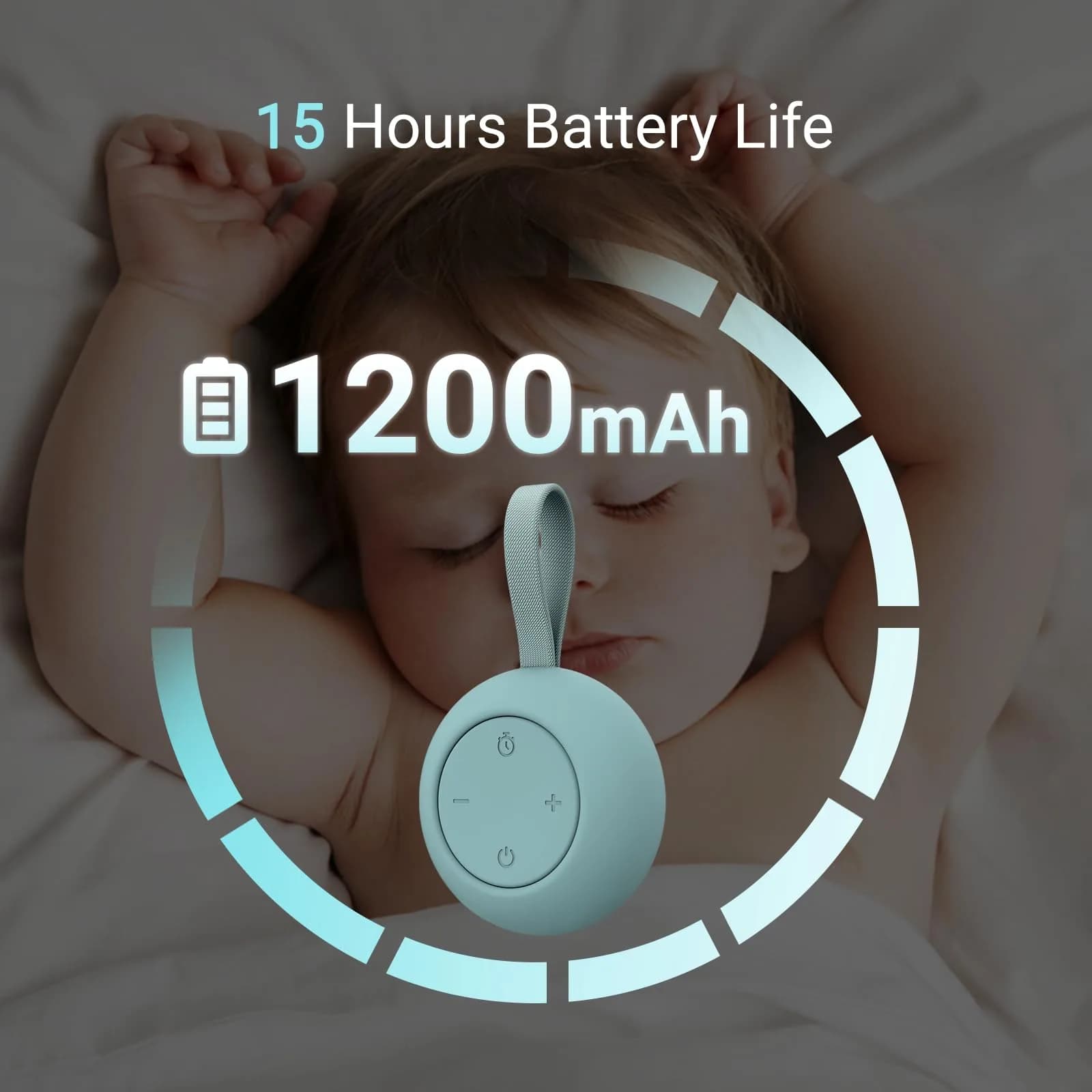 jaroco Portable Baby Sound Machine with 12 Soothing Sounds | Battery Life 15 Hours - view 3