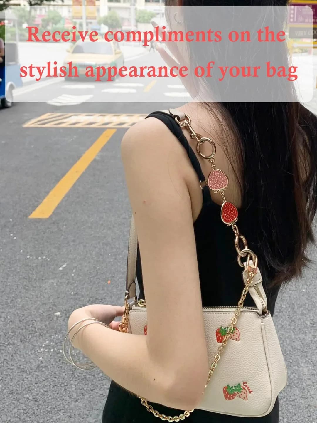COICOIC Cute Strawberry Purse Strap Extender 2 Pcs | Adds 5.7-6.7 Inches - view 5