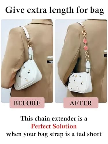 COICOIC Cute Strawberry Purse Strap Extender 2 Pcs | Adds 5.7-6.7 Inches thumbnail 3