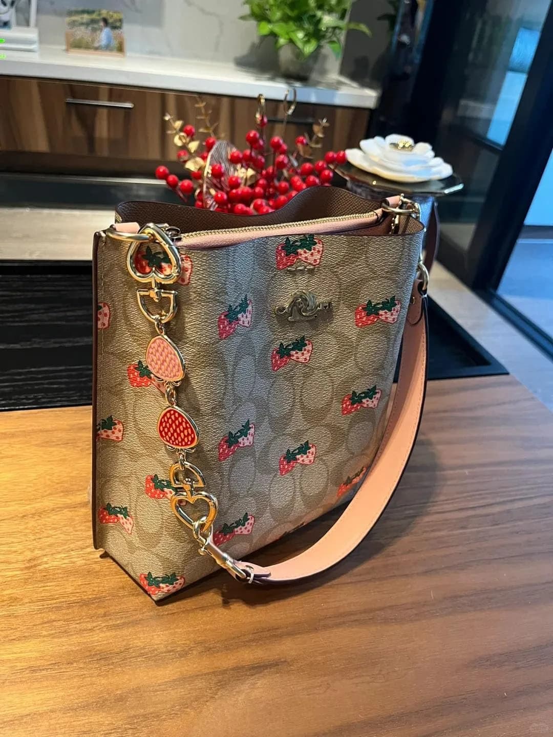 COICOIC Strawberry Purse Strap Extender - 12cm (4.7") | Cute Bag Chain Accessory - view 4