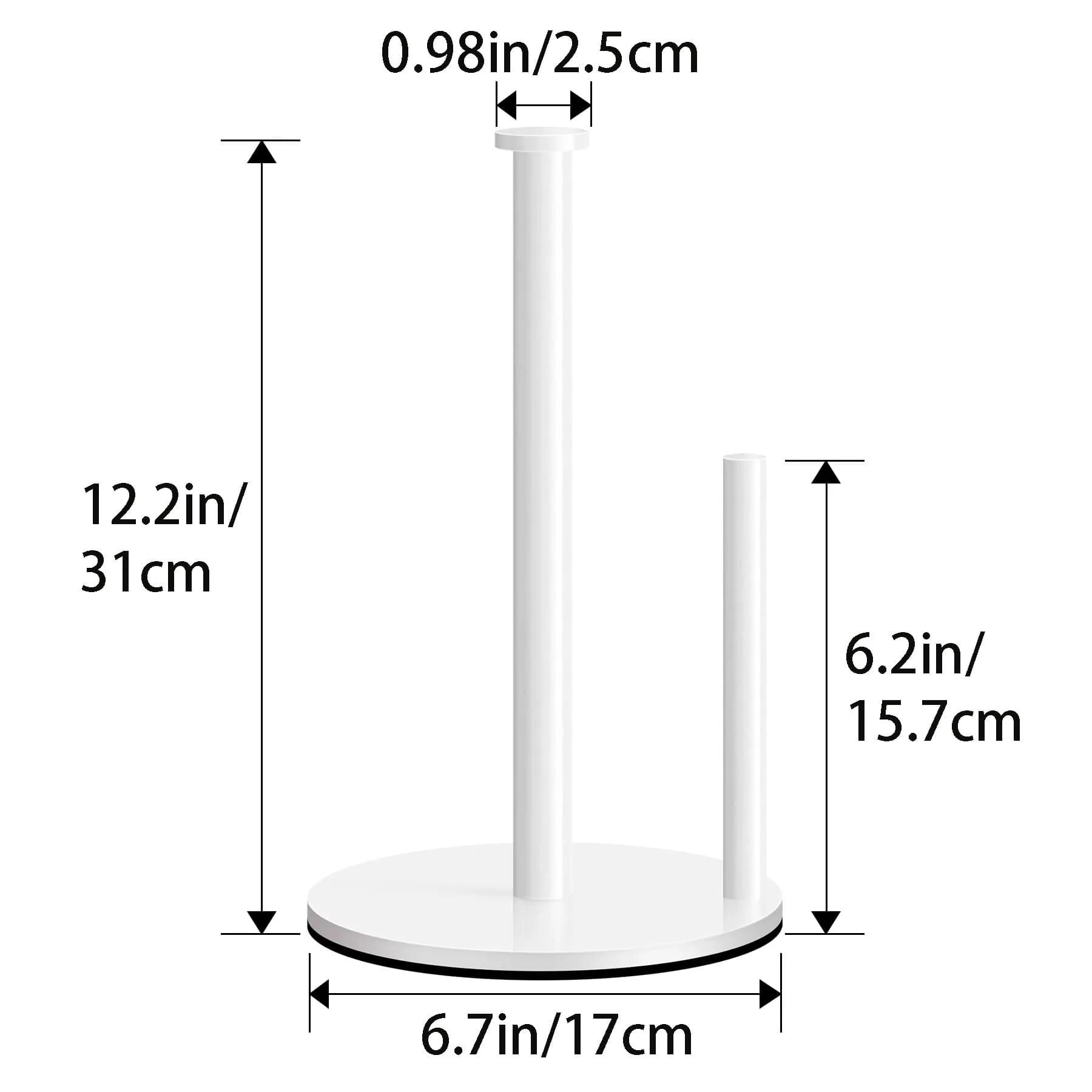 OBODING White Paper Towel Holder Countertop | Stainless Steel Kitchen Organizer with Side Bar (12.2" H x 6.7" W) - view 2