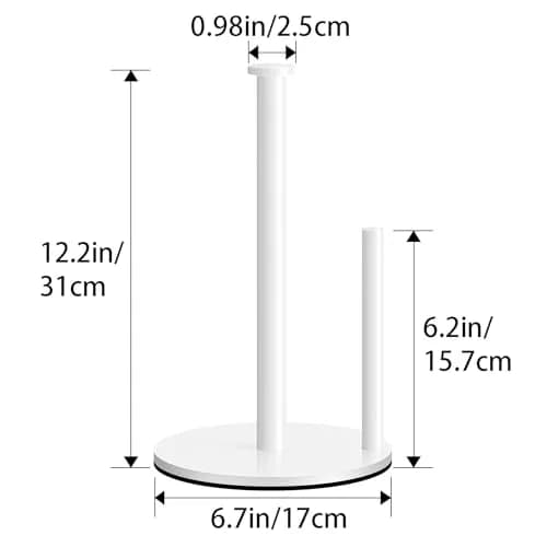 OBODING White Paper Towel Holder Countertop | Stainless Steel Kitchen Organizer with Side Bar (12.2" H x 6.7" W) thumbnail 2