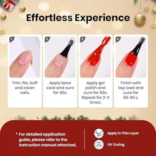 Beetles Gel Polish Red Green Set Prelude of Celebration 15ml (0.51 Fl Oz) | Cruelty-Free, Long-Lasting Gel Nail Polish thumbnail 7