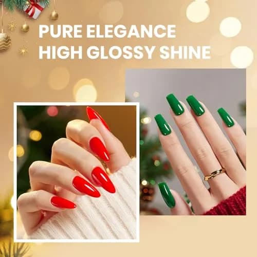 Beetles Gel Polish Red Green Set Prelude of Celebration 15ml (0.51 Fl Oz) | Cruelty-Free, Long-Lasting Gel Nail Polish thumbnail 2