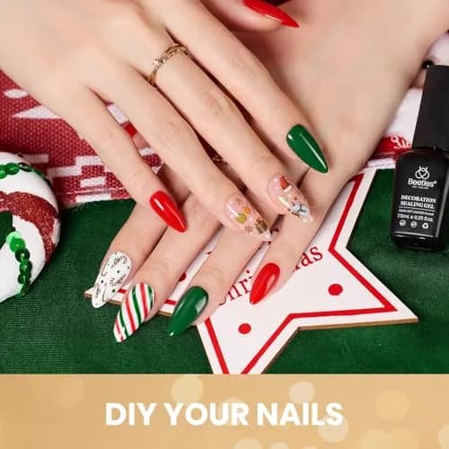 Beetles Gel Polish Red Green Set Prelude of Celebration 15ml (0.51 Fl Oz) | Cruelty-Free, Long-Lasting Gel Nail Polish thumbnail 3