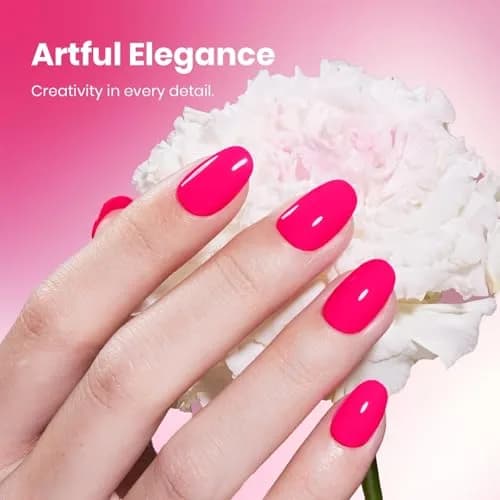 Beetles Gel Polish Hot Pink Wild Tulips 15ml (0.51 Fl Oz) | LED Cure Long-Lasting Gel Nail Polish thumbnail 4