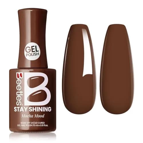 Beetles Gel Polish Mocha Mood 15ml (0.51 Fl Oz) | Salon-Quality Brown Gel Nail Polish for DIY & Professionals thumbnail 1