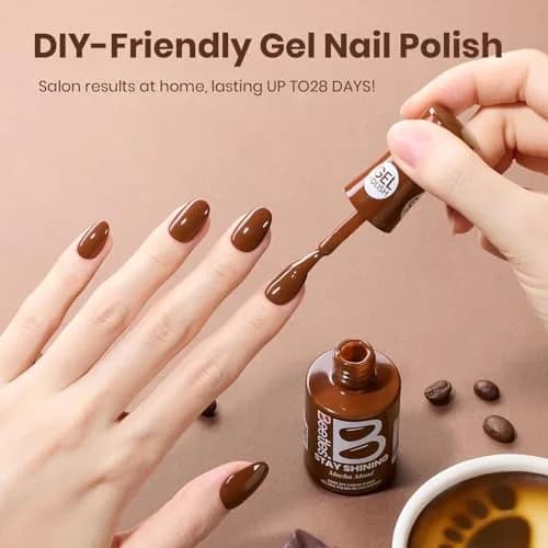Beetles Gel Polish Mocha Mood 15ml (0.51 Fl Oz) | Salon-Quality Brown Gel Nail Polish for DIY & Professionals thumbnail 6