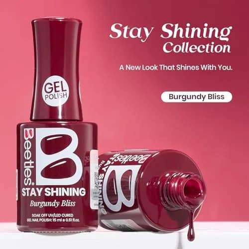 Beetles Gel Polish Burgundy Bliss 15ml (0.51 Fl Oz) | Salon Quality Soak-Off UV/LED Gel Nail Polish thumbnail 2