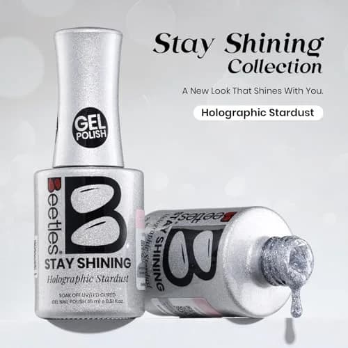 Beetles Glitter Gel Nail Polish, 0.51 fl oz (15ml) Diamond-Shine Holographic Stardust | UV/LED Cure thumbnail 7