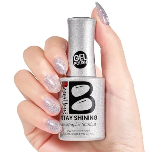 Beetles Glitter Gel Nail Polish, 0.51 fl oz (15ml) Diamond-Shine Holographic Stardust | UV/LED Cure thumbnail 8