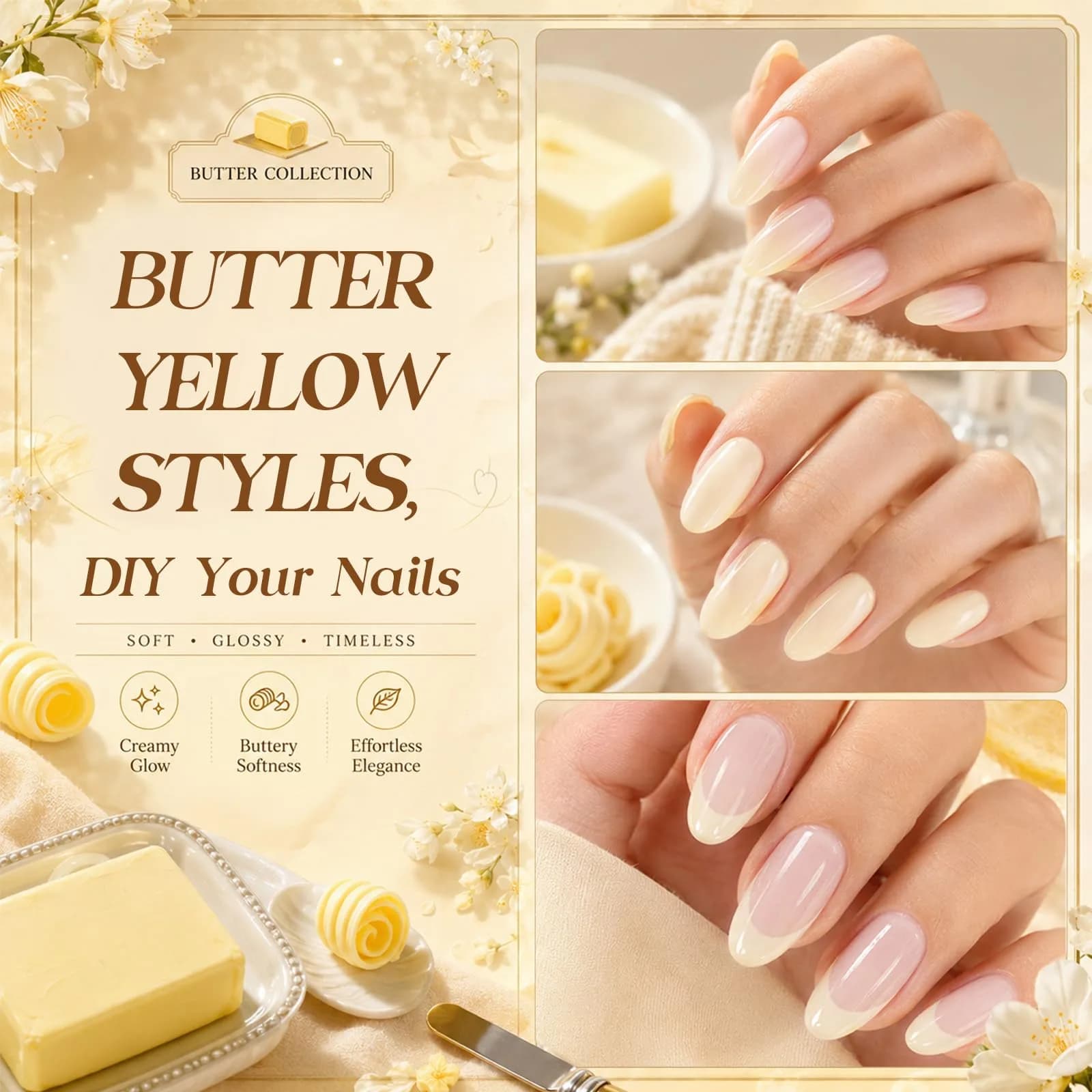 Beetles Butter Veil Yellow Jelly Gel Nail Polish 15ml | Sheer Translucent Effect - view 4