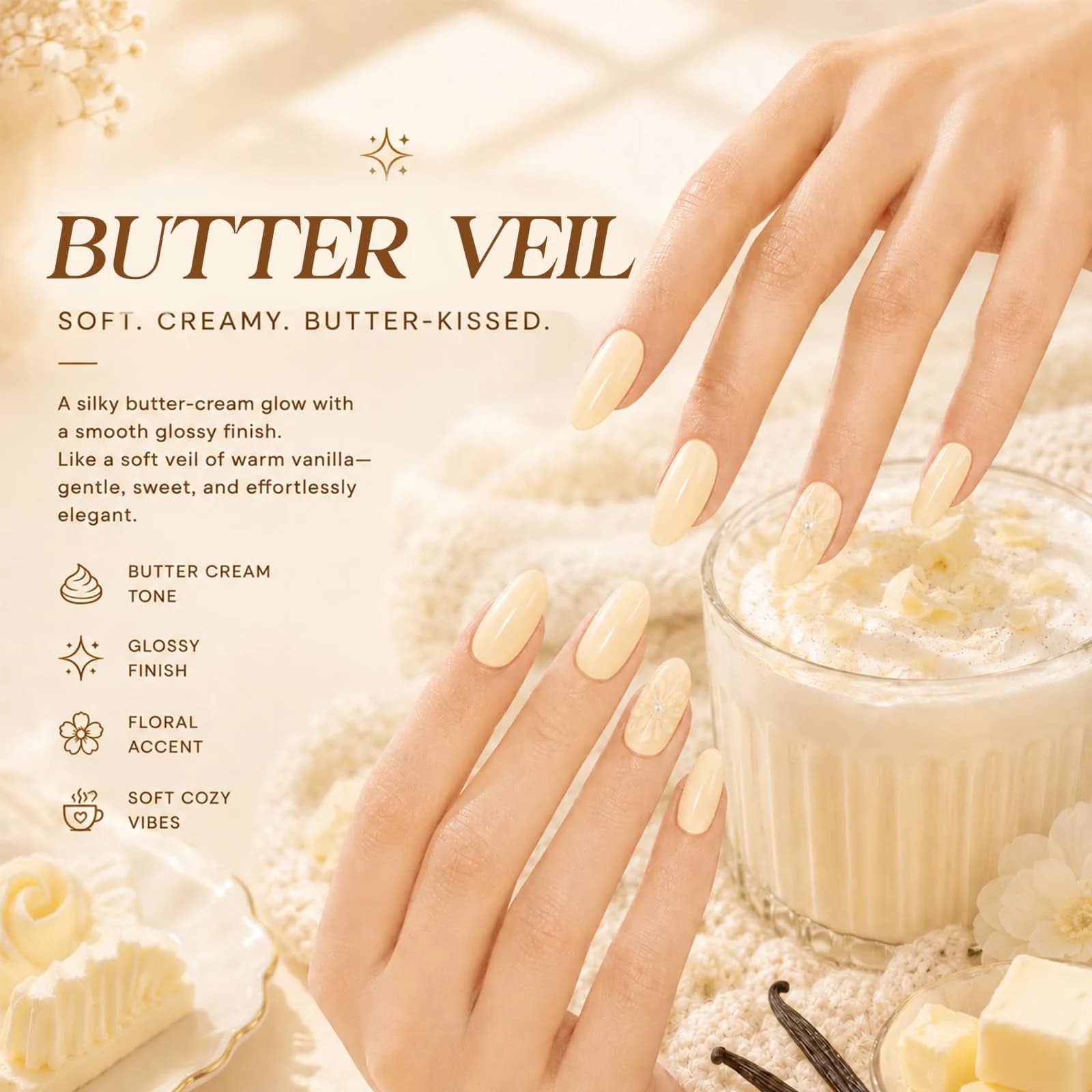 Beetles Butter Veil Yellow Jelly Gel Nail Polish 15ml | Sheer Translucent Effect - view 5