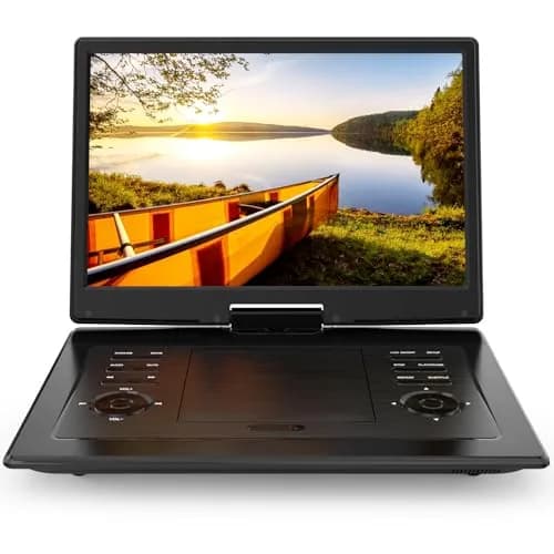 PJGCWB 17.9" Portable DVD Player with 15.6" Swivel HD Screen & 5-Hour Battery | Car DVD Player for Kids with Dual Speakers & Remote thumbnail 1