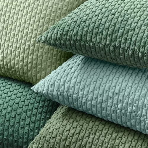 K KEVIN TEXTILE Soft Corduroy Lumbar Pillow Cover 14x24 inches (35x60 cm) | Boho Stripe Decorative Accent thumbnail 4